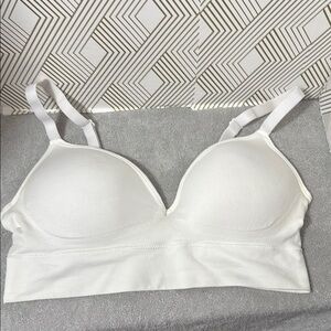 Dip‎ White Wireless Bralette with Adjustable Straps